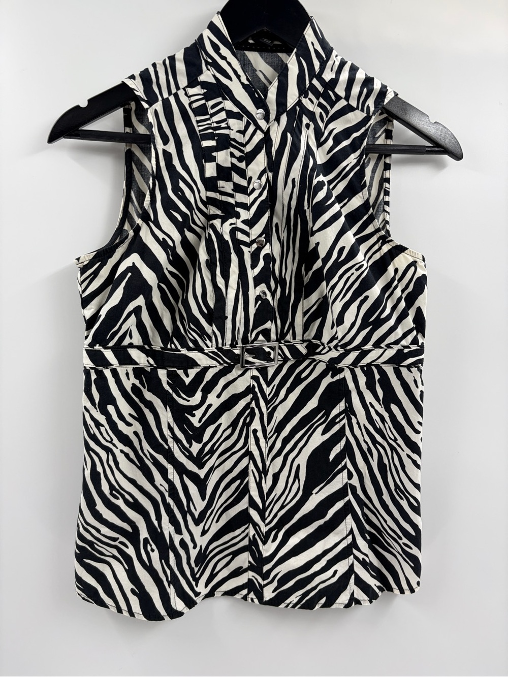 Express Y2K 2000s 00s club party cami tank  zebra print going out top sz medium